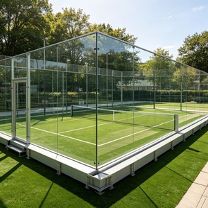 All Weather Non Slip Outdoor Panoramic Padel Tennis Court Floor Cover <b>Tent</b> Portable Hot Dip Galvanized Metal Structure <b>Canopy</b> - Product Image 5
