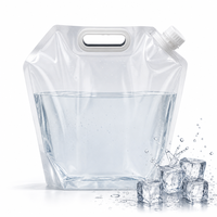 Poche souple personnalisée imprimée, résistante à l'humidité, recyclable, en plastique, avec poignée et bouchon à vis, pour jus, huile de cuisson, smoothie, avec bec verseur