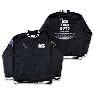 แจ็กเก็ตเบสบอลฤดูหนาวเสื้อแจ็กเก็ตแบบวิทยาลัยพิมพ์ลายตัวหนังสือโลโก้ - Product Image 1