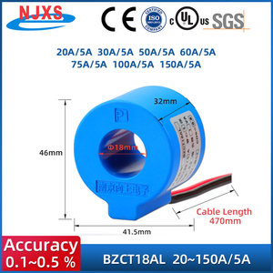 Njxse hiện tại biến áp 100A 200A 400A 600A 800A 1000A cho Ampe kế 100/5 200/5 400/5 1000/5 đóng vòng biến áp nhà máy - Product Image 5