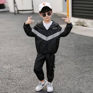 Ensemble de vêtements pour enfants, style tendance, élégant, pour garçons, marque privée avec motif de lettres - Product Image 6