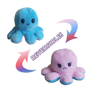 Venta al por mayor de peluche para mascotas con logotipo personalizado Vida Marina divertido juguete con forma de <span class=keywords><strong>pulpo</strong></span> juguete reversible interactivo chirriante juguete para perros de peluche - Product Image 3