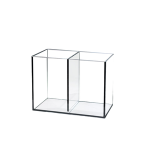 JSD Ultra <span class=keywords><strong>White</strong></span> Black Glass - Acuario de escritorio de doble compartimento para peces Betta, kit de acuario para el hogar y la oficina - Product Image 1