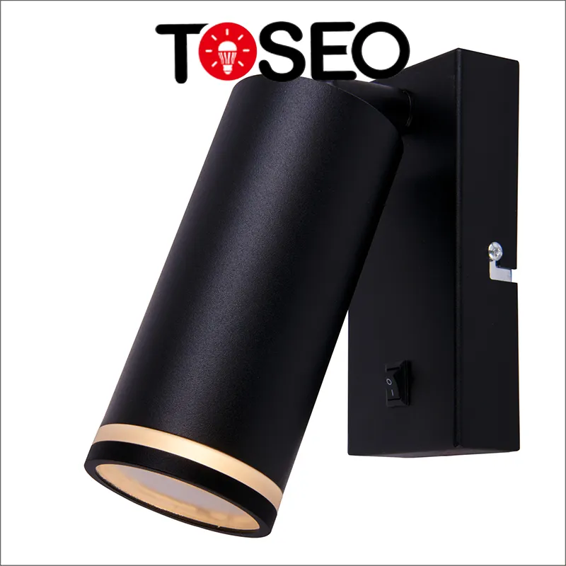 TOSEO Custom Pure Aluminium Gu10 New Design Spotlight Adjustable Surface Mounted LED Wall Light Aluminum 90 Modern Nordic Light