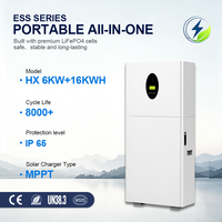 Convertisseur hybride 6KW pour réseau électrique, batterie LiFePO4 16KWh, IP65, 51.2V, système de stockage solaire tout-en-un, montage mural extérieur, AL-MB512628