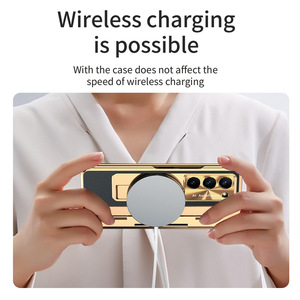 เคสกันกระแทกแบบเต็มตัวสำหรับ Samsung Galaxy <span class=keywords><strong>Z</strong></span> <span class=keywords><strong>Fold</strong></span> 7 W26 6 / 5 / 4 3  วัสดุ PC+ หนัง  พร้อมฟิล์มกันรอยแบบเทมเปอร์  และขาตั้งแบบพับได้ - Product Image 6