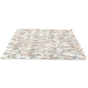 Otoño Scabos travertino Split Face Ledger Panel para pared chimenea decorativa decoración del hogar diseño de lujo tamaño personalizado al por mayor - Product Image 3