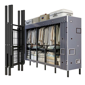 2025 Chất Lượng Cao Công Suất Lớn Gấp Tủ Quần Áo Dây Kéo Di Động 2 Cửa Tủ Quần Áo Phòng Ngủ Quần Áo Lưu Trữ Tủ - Product Image 1