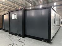 Conteneur de maisonnette moderne et écologique de 40 pieds, extensible et pliable, avec portes en bois, conception télescopique, fabriqué en Chine