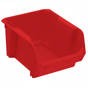 Bandeja de Almacenamiento Modular de Plástico Rojo de 12x8x6 Pulgadas para Organizar Suministros de Almacén - Product Image 2