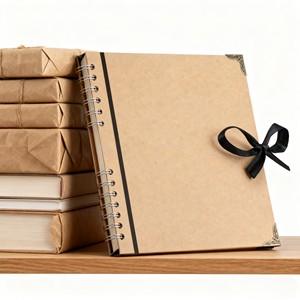 Brown Thick Kraft Paper DIY Photo Album Handmade <b>Memory</b> Book with Spiral Binding Scrapbook Style Preserving <b>Memories</b> - Product Image 5