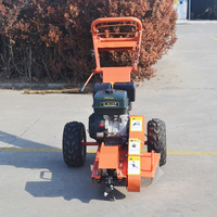 Déchiqueteur de souches d'arbres Strongenfrees à 9 dents, moteur diesel, portable, pour l'élimination des racines d'arbres, avec garantie d'un an