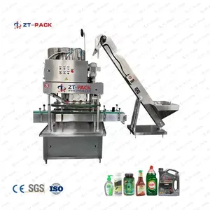 Máquina de selagem de rodas de parafuso linear, aplicada para pasta de óleo, garrafas etc, após o enchimento, máquina de enchimento