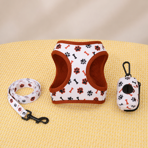 Custom Designer No Pull Dog Harness Set Soft Padded Pet <b>Collar</b> Premium Dog Leash and Harness Dog Poop Bag Holder Pet Supplies - Product Image 4
