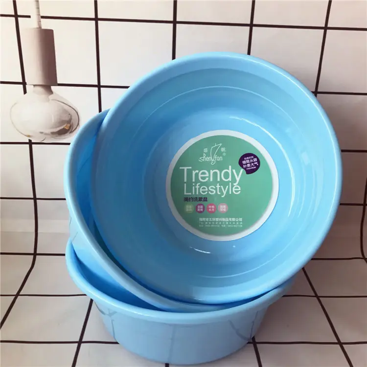 Household Cleaning Appliance Basin Portable Strong High Quality Colorful Plastic Plastic Bucket 5L Round Blue Tub