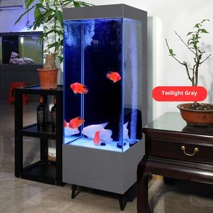 40L Glazen Rechthoekig Verticaal Goudvis <span class=keywords><strong>Aquarium</strong></span> Modern Visbak met Automatisch Filtersysteem Verlichting 220V Woonkamer - Product Image 4