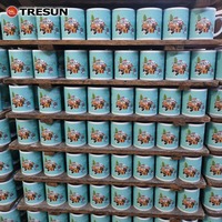 Mug de Noël personnalisé avec logo, 11 oz (350 ml), en céramique, mug de Noël en porcelaine, tasse à café ou à thé avec poignée