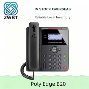Téléphone IP Poly <span class=keywords><strong>Edge</strong></span> B20, 2 lignes SIP VoIP, téléphone de bureau, écran LCD 2,8 pouces, Gigabit Ethernet PoE, voix HD, haut-parleur duplex intégral, BroadSoft - Product Image 1