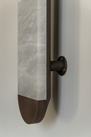 Applique Murale LED Nordique Moderne Minimaliste en Albâtre Naturel Espagnol et Laiton Vieilli Massif pour Villa, Hôtel, Salle d'Exposition