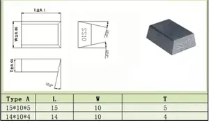 YG6 YG8 SS10 puntas Widia puntas de corte de piedra de carburo de tungsteno SS10 para cortar mármol