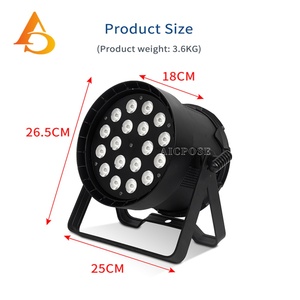 Iluminación Profesional, Foco Par LED RGBW de 18x20w, Luz Colorida DMX para Escenario - Product Image 5
