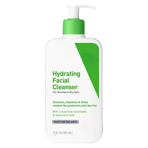 Logotipo personalizado de alta qualidade 355ml Limpador facial hidratante de longa duração para limpeza profunda e encolhimento dos poros
