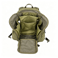 Sac à dos tactique imperméable en polyester 600D 40L antivol avec bandoulière pour l'escalade en plein air, le camping et les voyages
