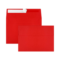 Dompet kertas segel otomatis A7 merah cetak kustom amplop uang India daur ulang kartu pos hadiah undangan pernikahan