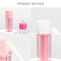Tube de gloss à lèvres vide en plastique avec logo personnalisé, bouchon à vis, options de couleur personnalisées, tailles de 3 ml à 20 ml