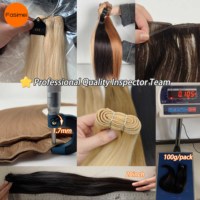 Extensions de cheveux prêtes à être expédiées, double trame, 100% cheveux humains vierges bruts, couleur claire, pointes pleines