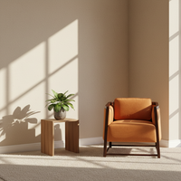 Fauteuil de salon moderne de luxe nordique, éco-responsable, en bois massif, pour une personne, pour salon et salle à manger
