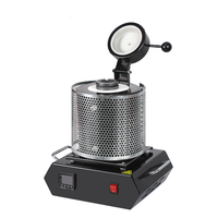 Fourneau de fusion numérique électrique mini 5KG pour or, argent, cuivre, aluminium, avec creuset en graphite, 1200W, multi-tension, portable