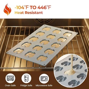 Moule à gâteau en silicone antiadhésif sans BPA, forme noix, 15 cavités, pour mousse et gâteaux - Product Image 1