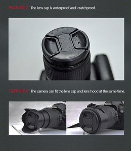 Accesorios para Cámara Digital, Tapa de Lente Universal de 52 mm, Negra, de Plástico, con Certificación RoHS, Protección Total, para Fotografía - Product Image 6