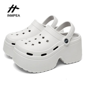 รองเท้าแตะ Inmpea EVA พื้นหนา เพิ่มความสูงสำหรับผู้หญิง กันลื่น ใส่ได้ที่ชายหาด ใส่หน้าร้อน แบบเปิดนิ้วเท้า สีขาว ดำ กากี - Product Image 1