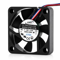 Ventilador Original ADDA 4010 DC 12V 0.10A 40X40X10MM 4CM con Doble Rodamiento de Bolas, Control de Temperatura PWM, Alto Flujo de Aire AD0412HB-G7B para Inversor