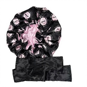 Bonnet en Soie Grande Taille Personnalisé avec Logo pour Maman et Moi, Bandeaux Élastiques en Dentelle pour Voyage et Sport - Product Image 2