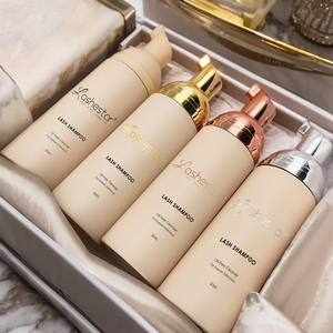 Tùy Chỉnh Dầu Gội Lông Mi Kit Lash Dầu Gội Bàn Chải Và Mascra Cây Đũa Phép Cung Cấp Khỏa Thân/Vàng/Trắng/Hồng Chai Chọn Lông Mi Dầu Gội Kit - Product Image 3