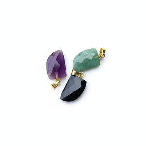 Kalung DIY anak-anak, hadiah gaya lucu kalung rangka liontin bentuk tanduk pelangi kaca - Product Image 1