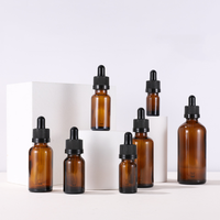 Botol Kaca Penitis Minyak Cokelat Kosong, Isi Ulang 5Ml 10Ml 15Ml 20Ml 30Ml 50Ml 100Ml