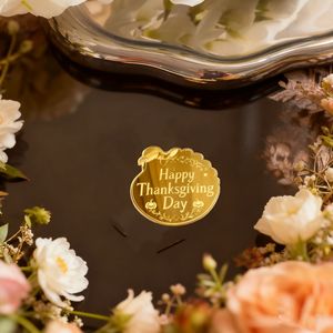 Honey And Sweetness Thanksgiving Acrylic <b>Cake</b> <b>Decorations</b> Instagram Style Cupcake Toppers Party <b>Supplies</b> 1.3mm Thick - Product Image 2