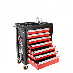 Chariot à outils professionnel à 7 tiroirs roues de verrouillage de comptoir anti-salissure pour atelier de mécanicien de salon de coiffure de <span class=keywords><strong>garage</strong></span> OEM - Product Image 1