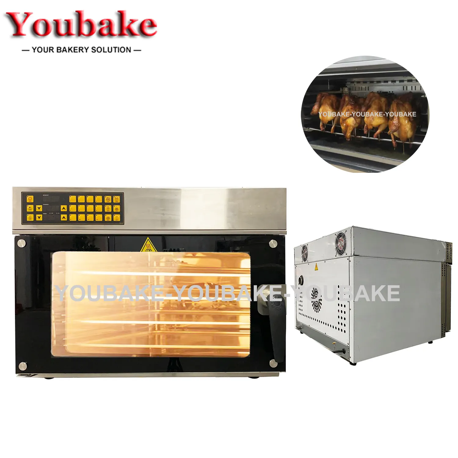 Gran oferta, equipo de panadería, equipo de cocina para catering, horno de convección de Gas comercial, 4 bandejas, Pizza, pan, pastel, horno de cubierta para hornear