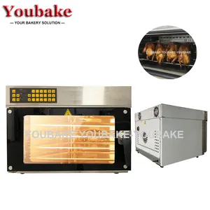 熱い販売ベーカリー機器ケータリングキッチン機器商業ガス対流オーブン4トレイピザパンケーキベーキングデッキオーブン