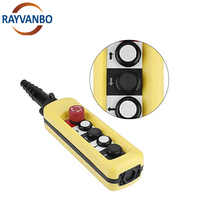 Stations de commande suspendues pour pont roulant à 6/8 boutons, double vitesse, avec arrêt d'urgence pour circuits à double isolation