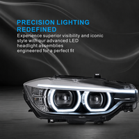 Ensemble de phares LED compatible avec BMW Série 3 F30 F31, double lentille DRL 6000LM 6500K