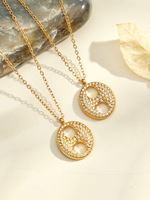 KITI Collier élégant en acier inoxydable 316 plaqué or 18 carats PVD avec pendentif CZ Y Lariat, bijoux étincelants pour femmes