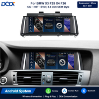 Lecteur DVD de voiture Android Qualcomm Snapdragon 685 8,8 pouces GPS 8 cœurs pour BMW X3 F25 X4 F26 CIC NBT 2011-2016 Système de navigation radio
