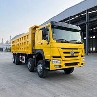 Camion benne minier d'occasion lourd 8x4 Diesel Euro 3 à 12 roues avec benne de chargement, benne malaxeur à béton et benne basculante