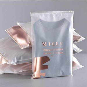<strong>Bulk</strong> Frosted Zipper <strong>Bags</strong> with Custom Branding for Clothing Retailers